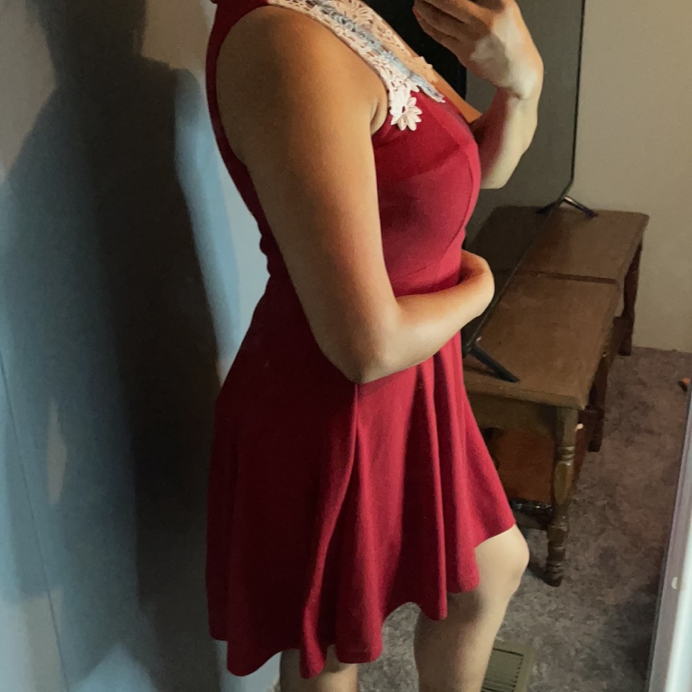 Red and white Dress